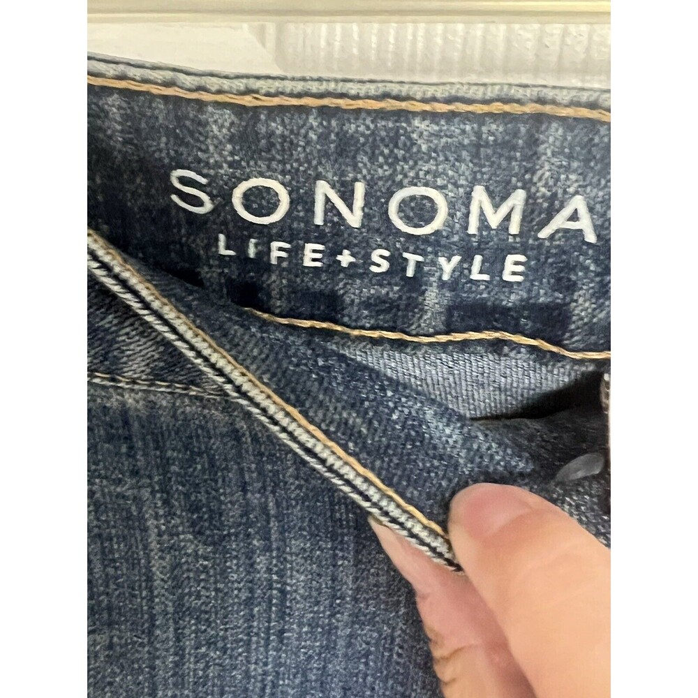Sonoma Womens Curvy Bootcut Jeans Size 14 Mid Rise Stretch 33" Inseam - Picture 5 of 7